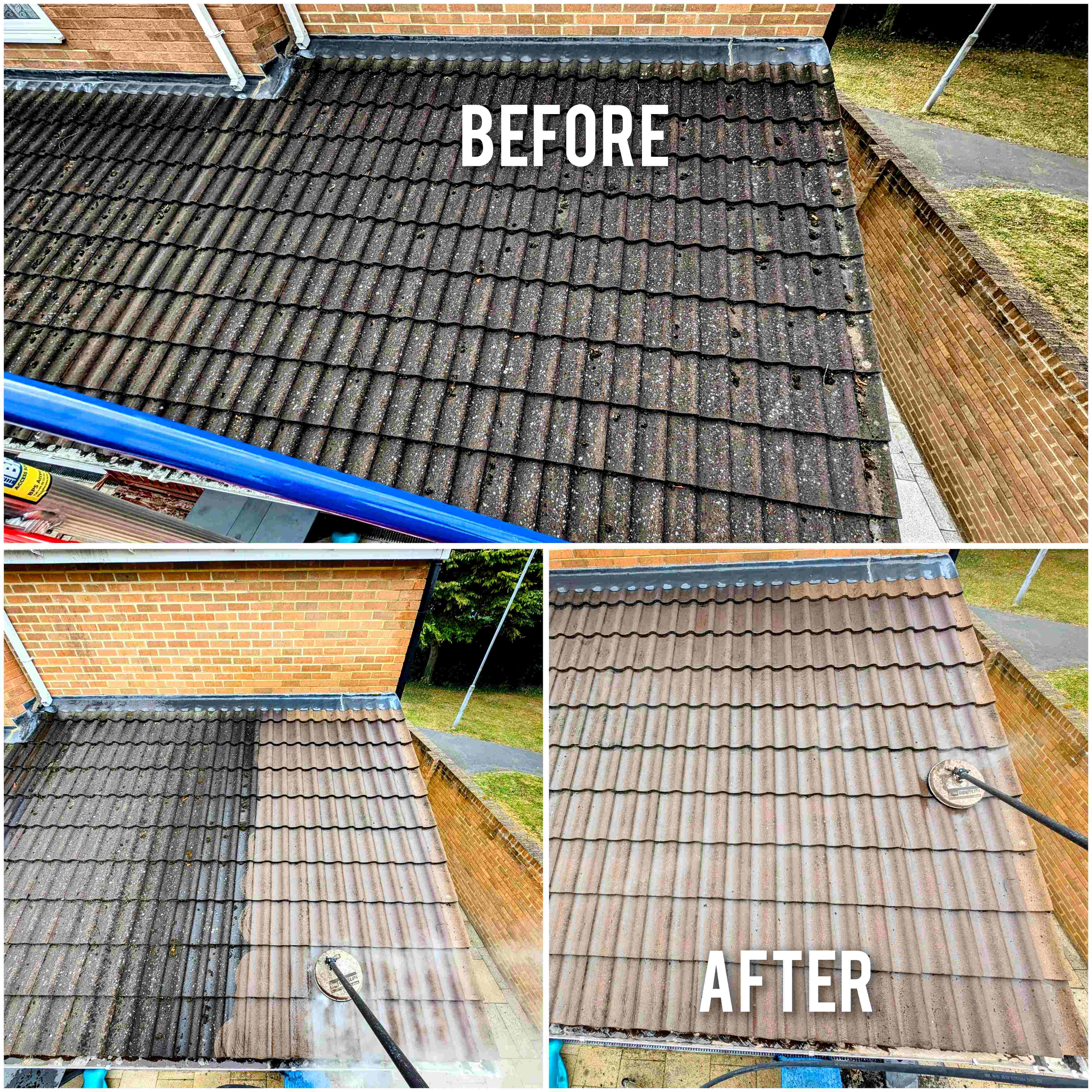 Roof cleaning project